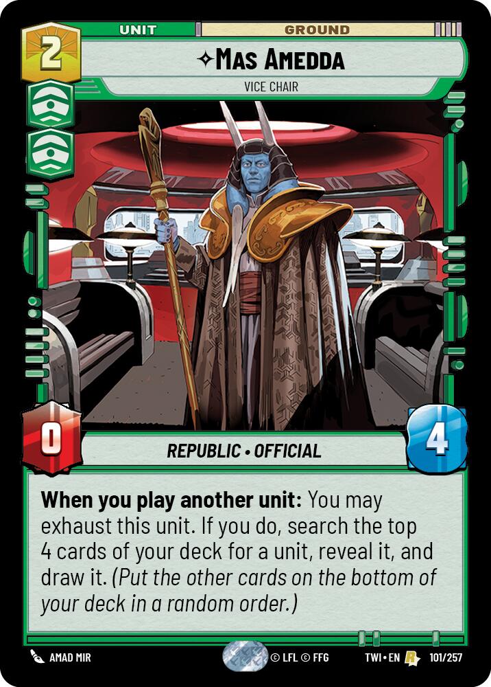 Star Wars: Unlimited: Mas Amedda - Vice Chair card image