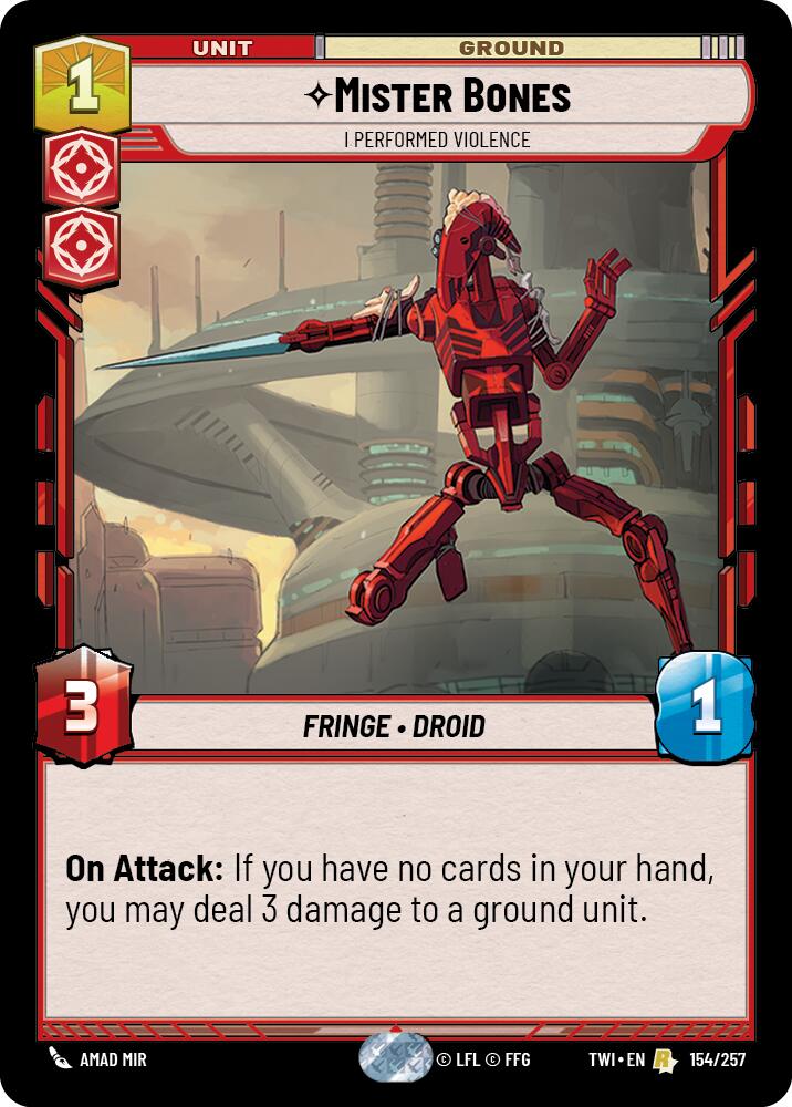 Star Wars: Unlimited: Mister Bones - I Performed Violence card image
