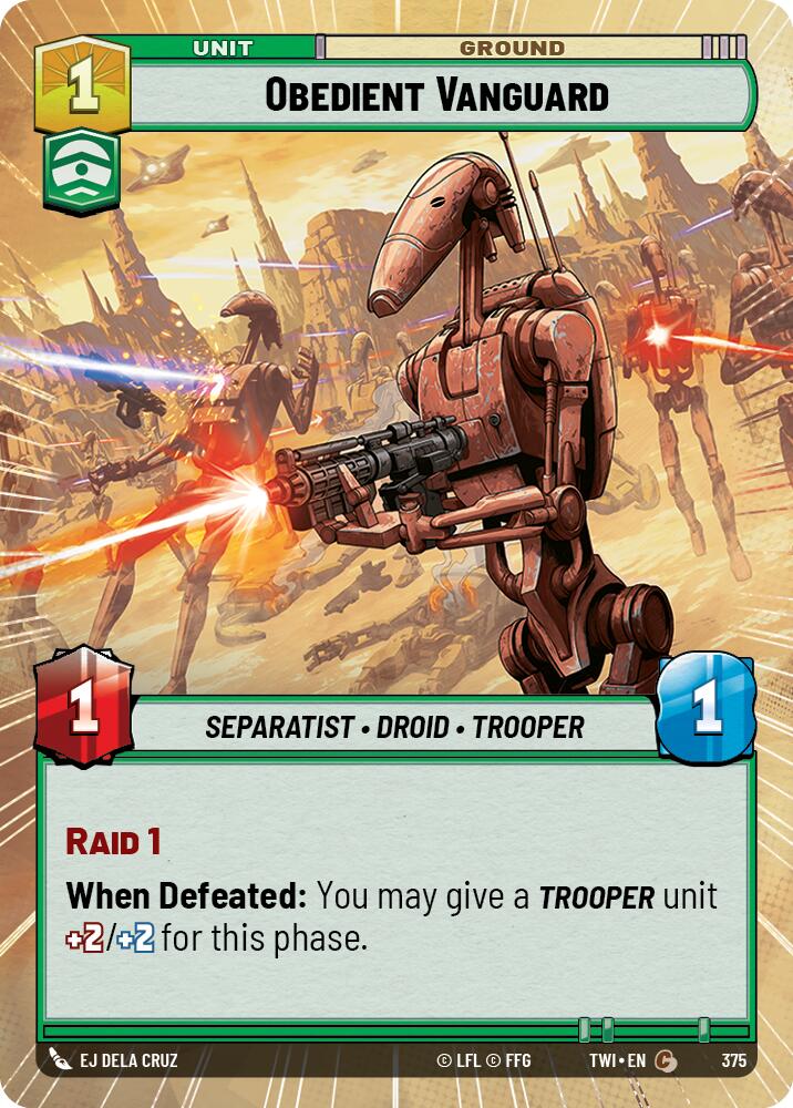Star Wars: Unlimited: Obedient Vanguard (Hyperspace) card image