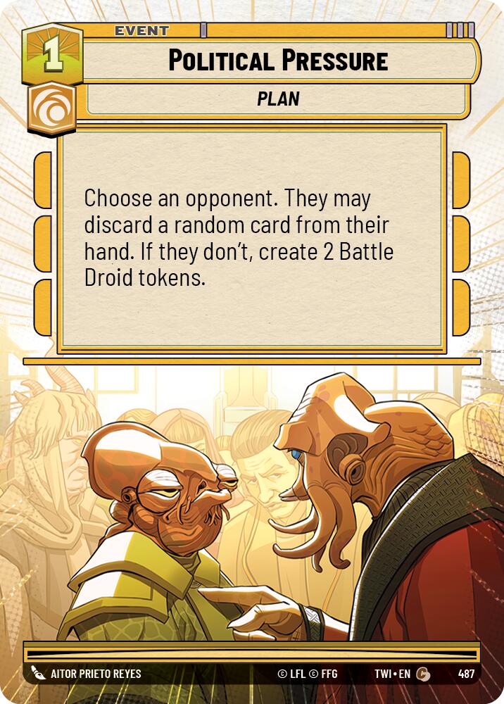 Star Wars: Unlimited: Political Pressure (Hyperspace) card image