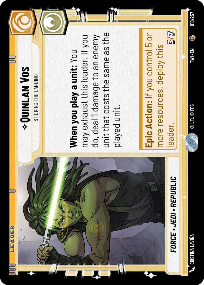 Star Wars: Unlimited: Quinlan Vos - Sticking the Landing card image