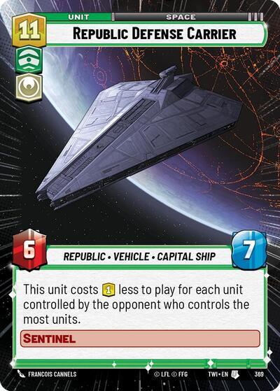 Star Wars: Unlimited: Republic Defense Carrier (Hyperspace) card image