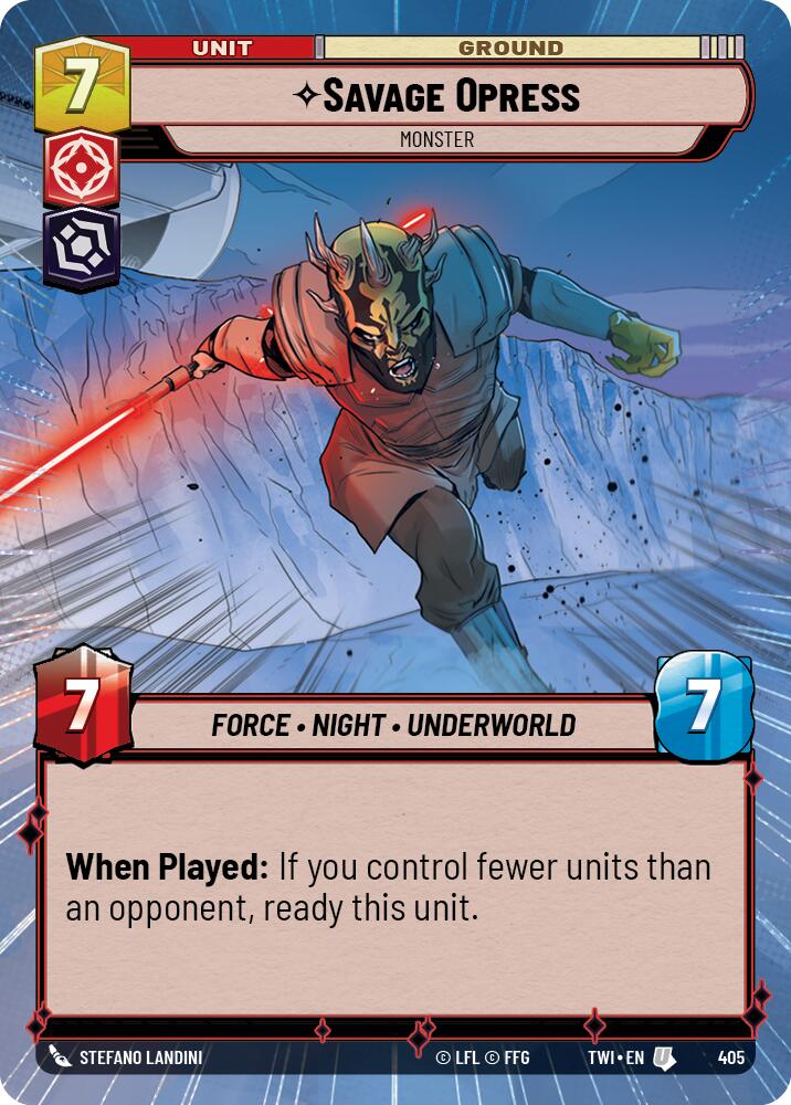 Star Wars: Unlimited: Savage Opress - Monster (Hyperspace) card image