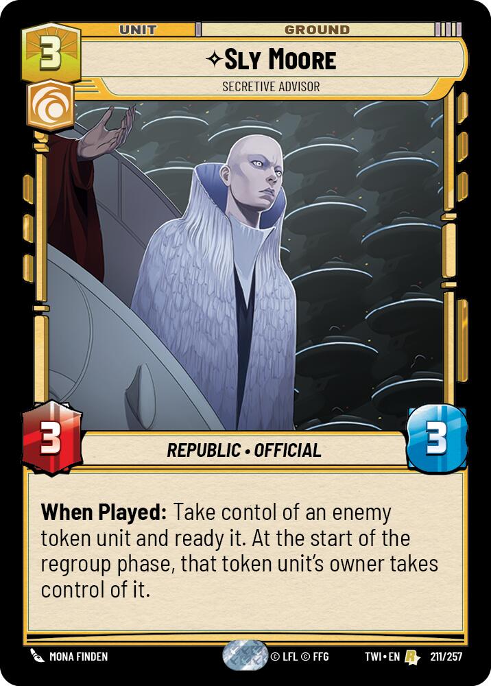 Star Wars: Unlimited: Sly Moore - Secretive Advisor card image