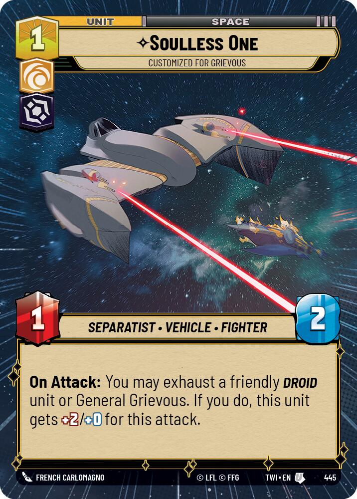 Star Wars: Unlimited: Soulless One - Customized for Grievous (Hyperspace) card image