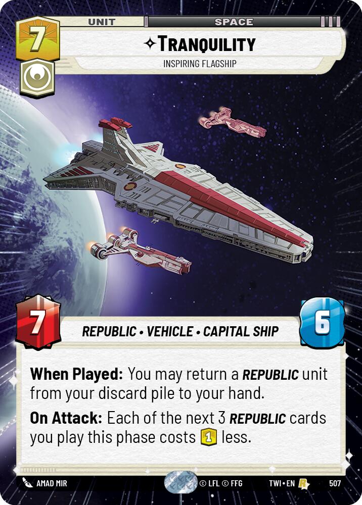 Star Wars: Unlimited: Tranquility - Inspiring Flagship (Hyperspace) card image