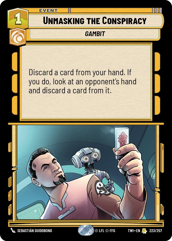 Star Wars: Unlimited: Unmasking the Conspiracy card image