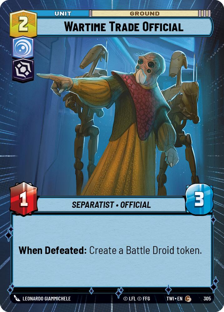 Star Wars: Unlimited: Wartime Trade Official (Hyperspace) card image