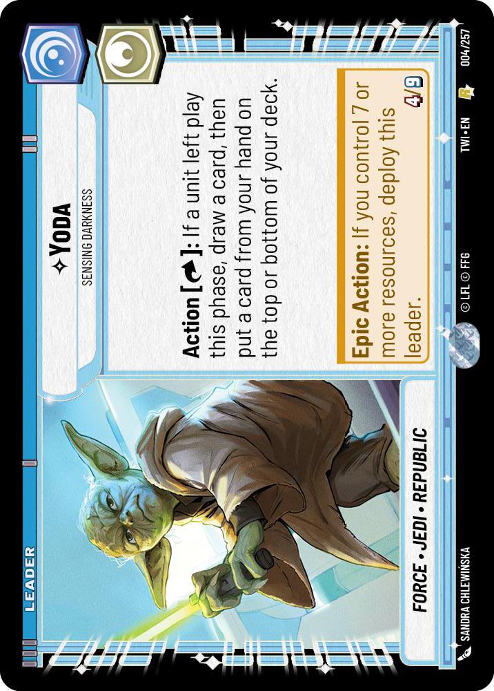 Star Wars: Unlimited: Yoda - Sensing Darkness card image