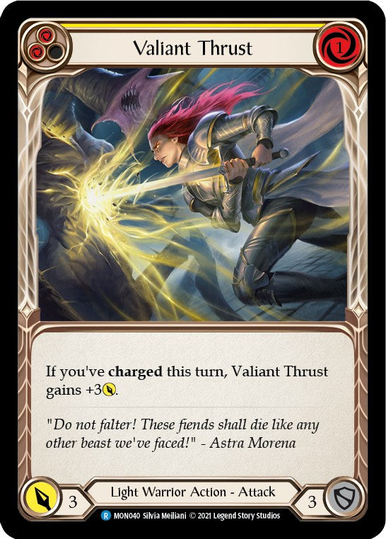 Flesh and Blood TCG: Valiant Thrust (Yellow) image