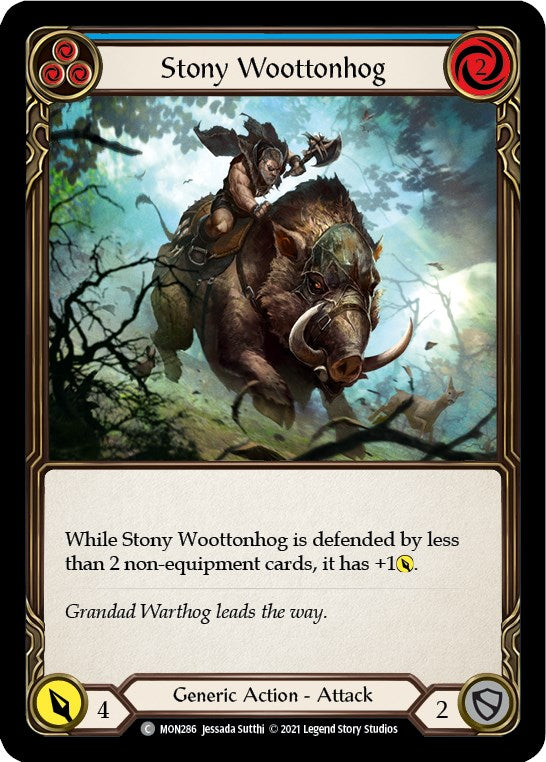 Flesh and Blood TCG: Stony Woottonhog (Blue) image
