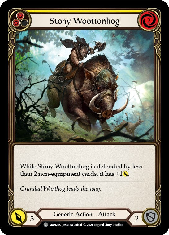 Flesh and Blood TCG: Stony Woottonhog (Yellow) image