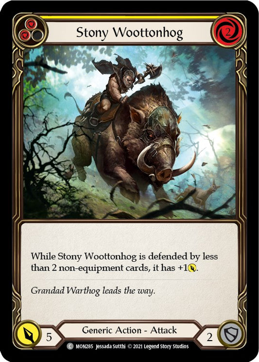 Flesh and Blood TCG: Stony Woottonhog (Yellow) image