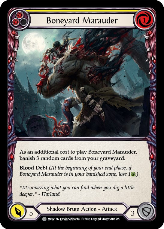 Flesh and Blood TCG: Boneyard Marauder (Yellow) image