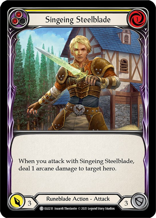 Flesh and Blood TCG: Singeing Steelblade (Yellow) image
