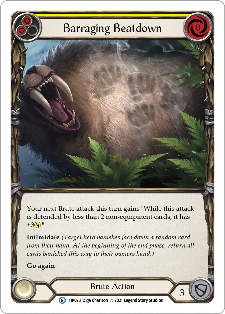 Flesh and Blood TCG: Barraging Beatdown (Yellow) image