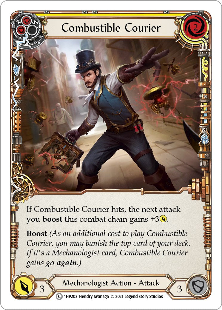 Flesh and Blood TCG: Combustible Courier (Yellow) image