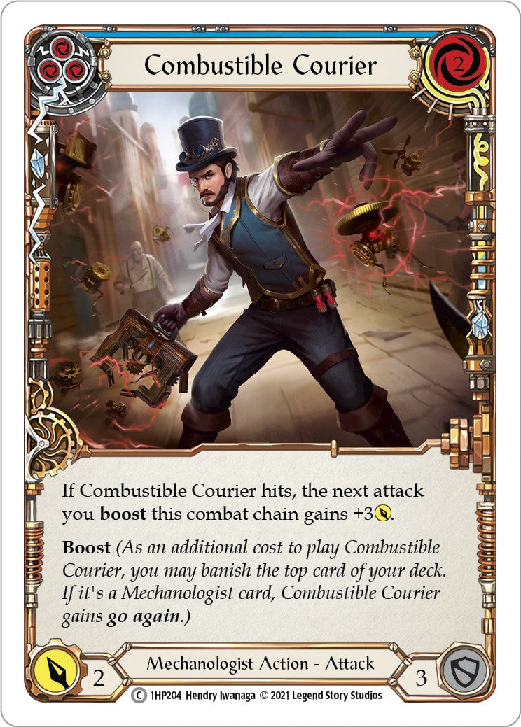 Flesh and Blood TCG: Combustible Courier (Blue) image