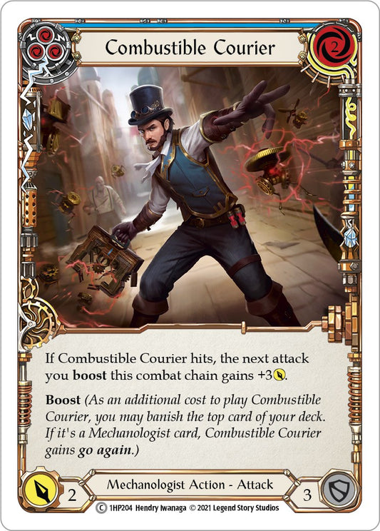Flesh and Blood TCG: Combustible Courier (Blue) image
