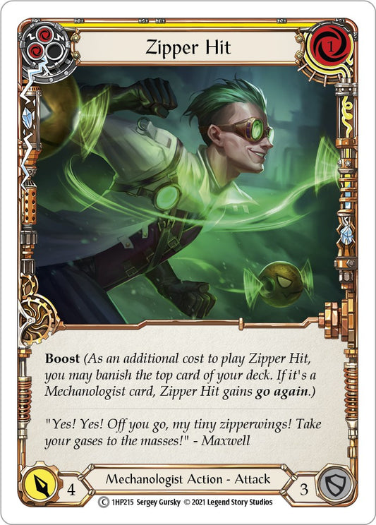 Flesh and Blood TCG: Zipper Hit (Yellow) image