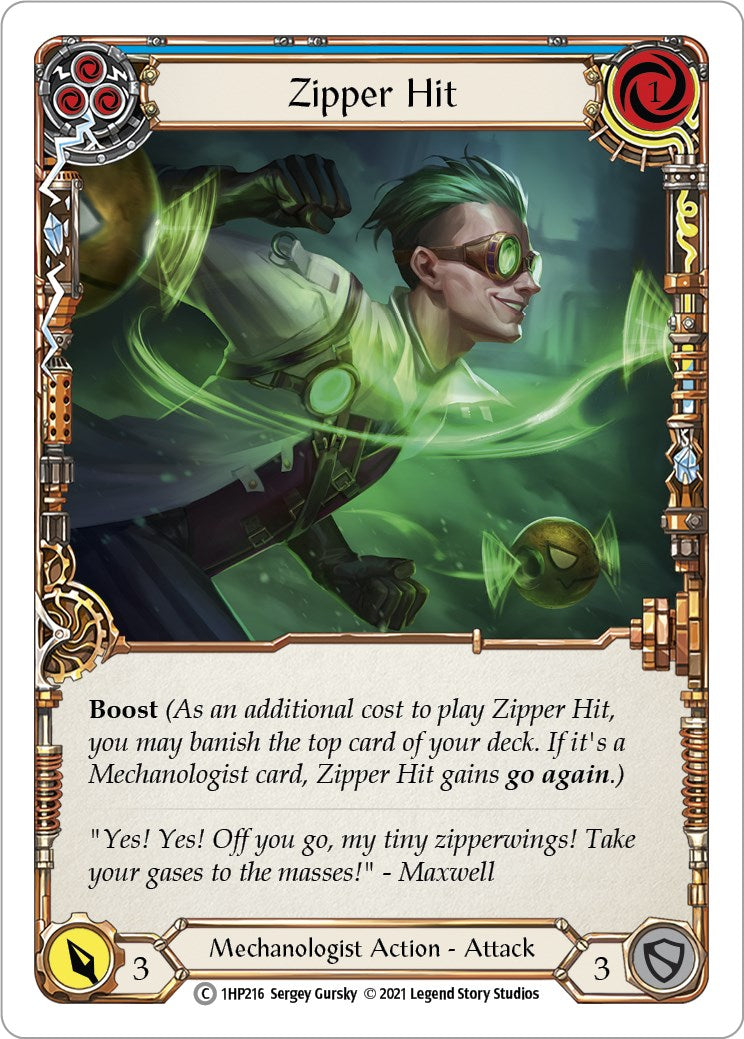 Flesh and Blood TCG: Zipper Hit (Blue) image