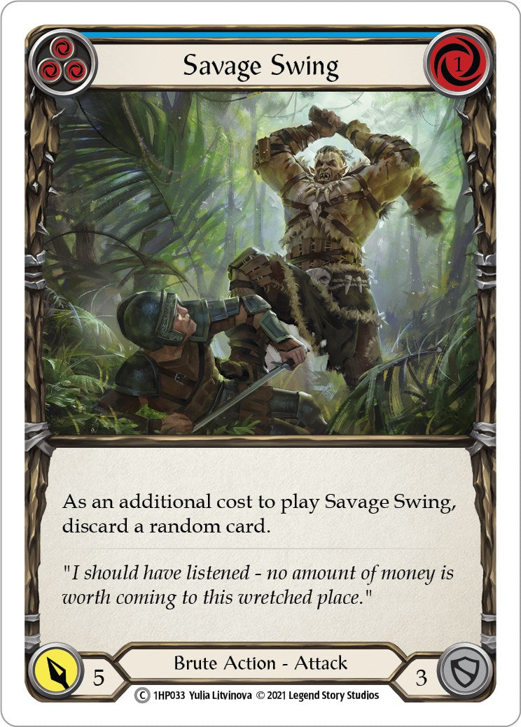 Flesh and Blood TCG: Savage Swing (Blue) image