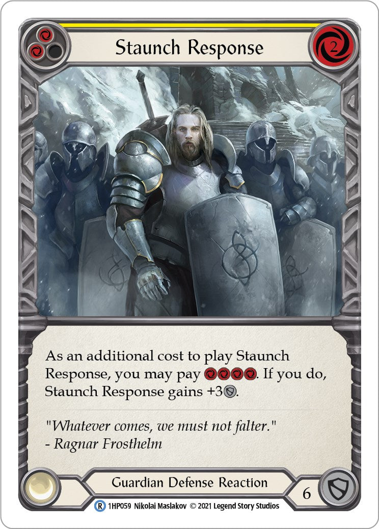 Flesh and Blood TCG: Staunch Response (Yellow) image
