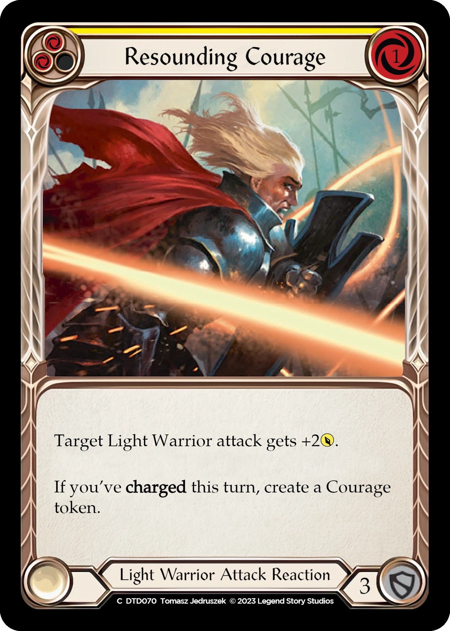 Flesh and Blood TCG: Resounding Courage (Yellow) image