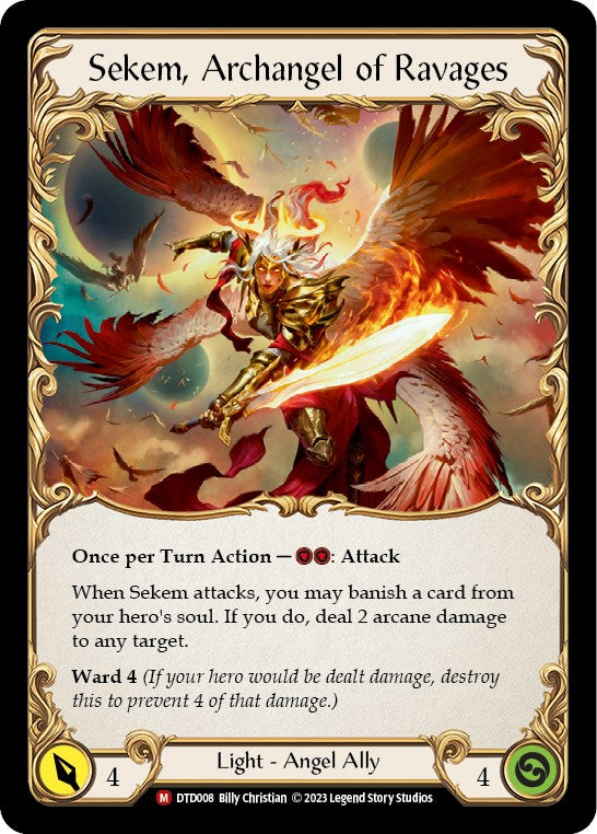 Flesh and Blood TCG: Figment of Ravages // Sekem, Archangel of Ravages image