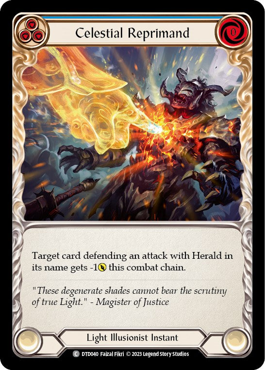Flesh and Blood TCG: Celestial Reprimand (Blue) image