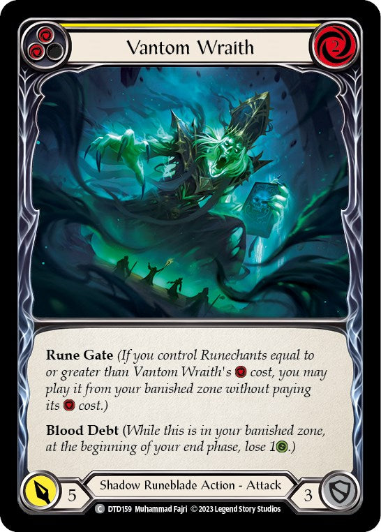 Flesh and Blood TCG: Vantom Wraith (Yellow) image