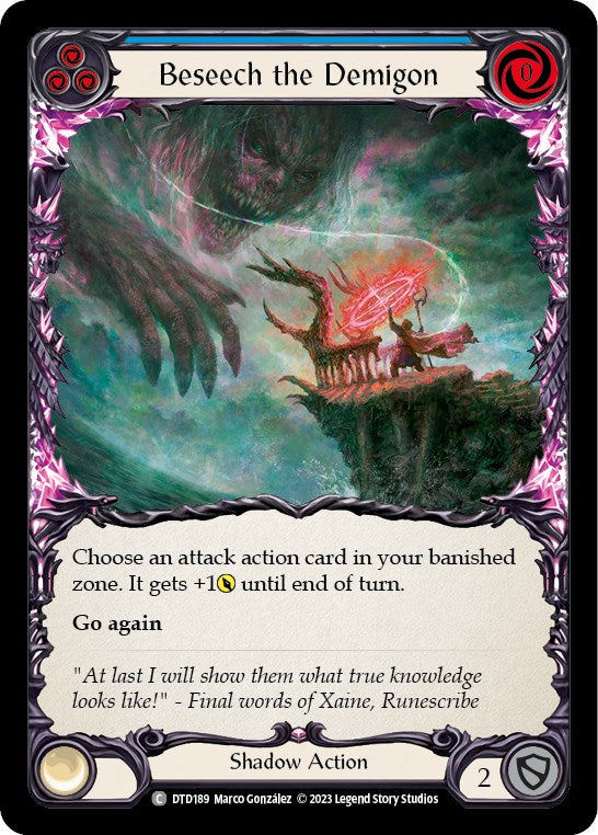 Flesh and Blood TCG: Beseech the Demigon (Blue) image
