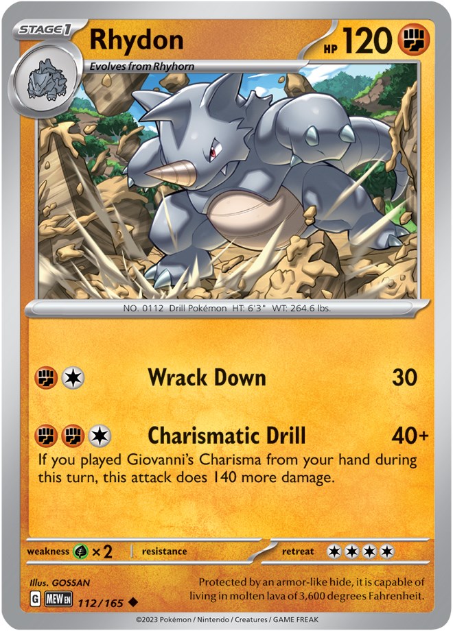 Pokemon: Rhydon card image