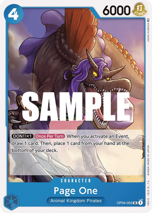 One Piece Card Game: Page One card image