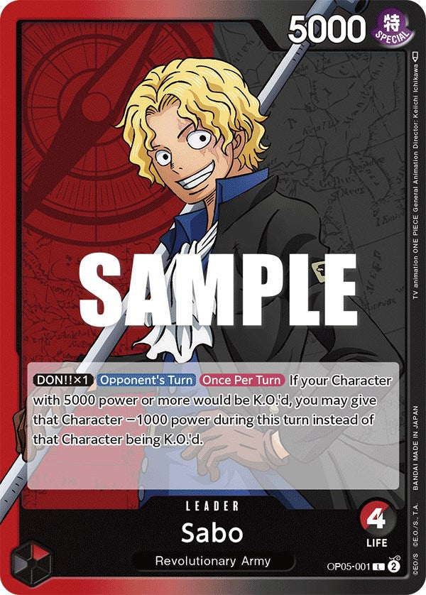 One Piece Card Game: Sabo (001) card image