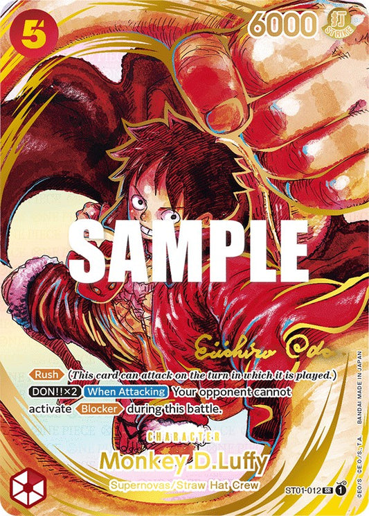 One Piece Card Game: Monkey.D.Luffy (012) (Alternate Art) (Gold-Stamped Signature) card image