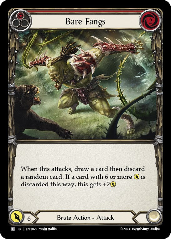 Flesh and Blood TCG: Bare Fangs (Red) image