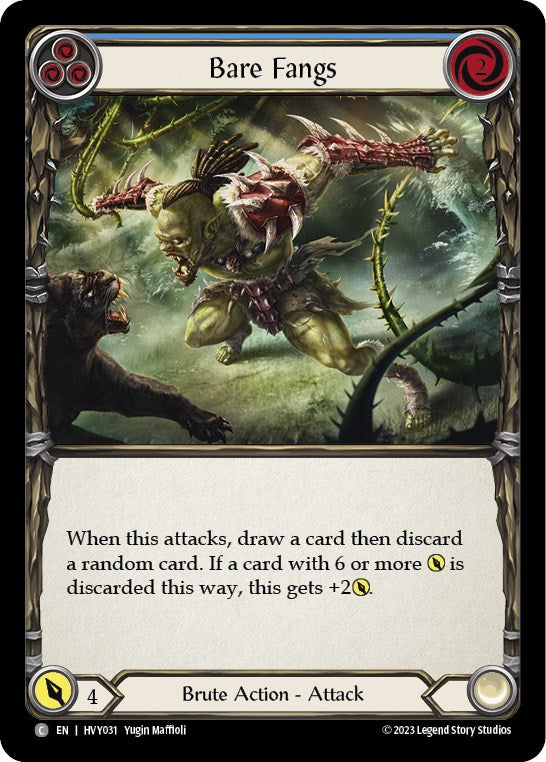 Flesh and Blood TCG: Bare Fangs (Blue) image