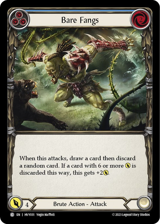 Flesh and Blood TCG: Bare Fangs (Blue) image