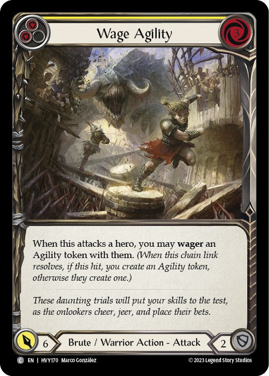 Flesh and Blood TCG: Wage Agility (Yellow) image