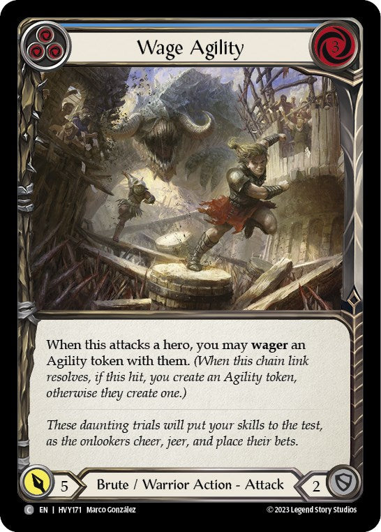Flesh and Blood TCG: Wage Agility (Blue) image