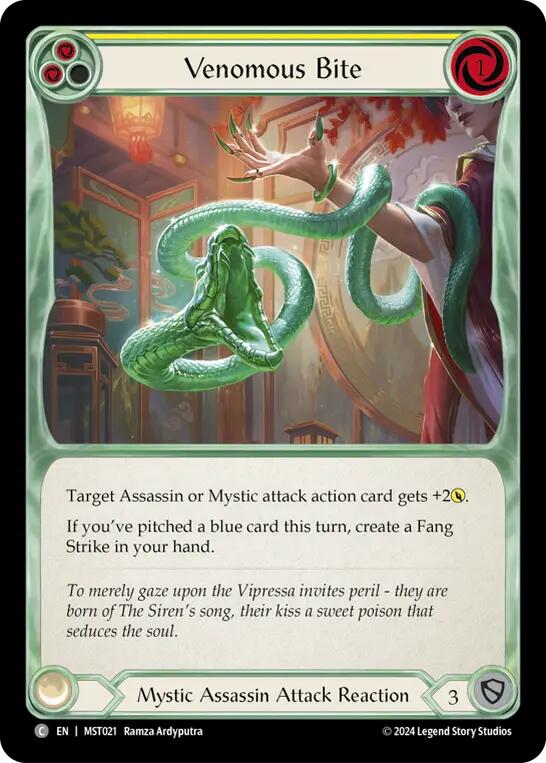 Flesh and Blood TCG: Venomous Bite (Yellow) image