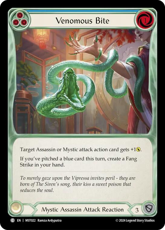 Flesh and Blood TCG: Venomous Bite (Blue) image