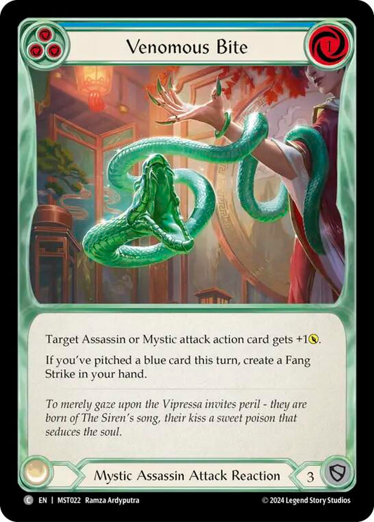Flesh and Blood TCG: Venomous Bite (Blue) image