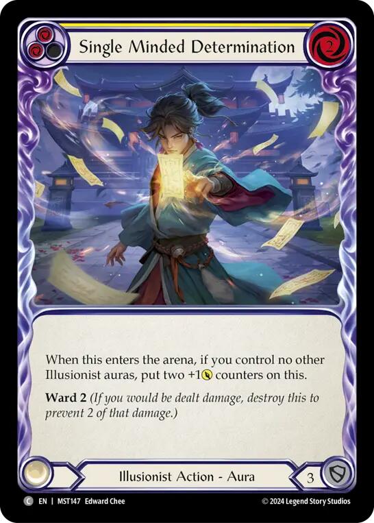Flesh and Blood TCG: Single Minded Determination (Yellow) image