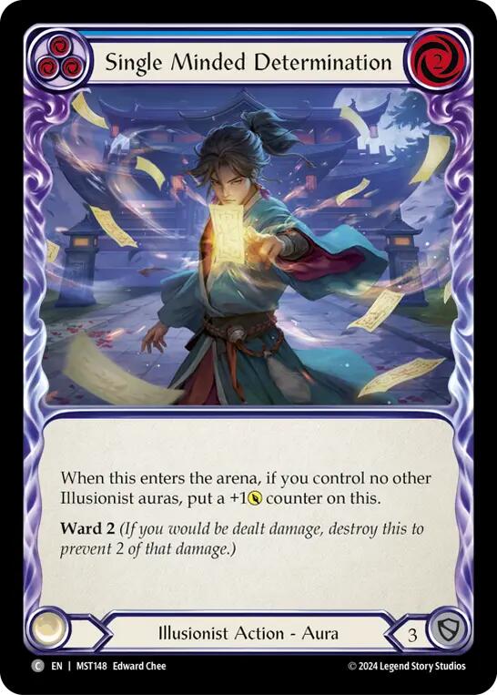 Flesh and Blood TCG: Single Minded Determination (Blue) image