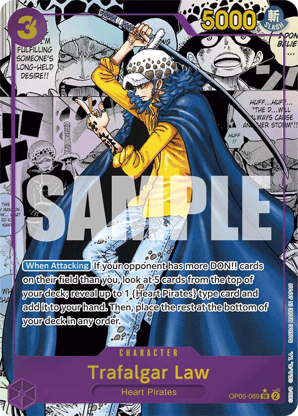One Piece Card Game: Trafalgar Law (OP05-069) (Manga) card image