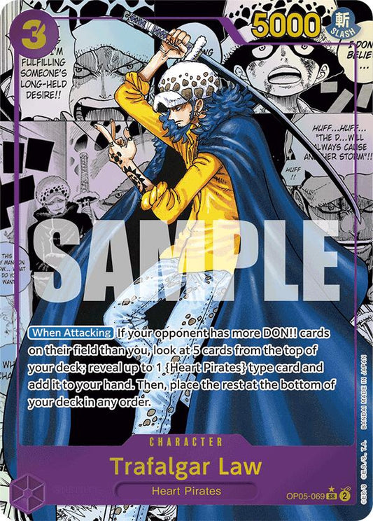 One Piece Card Game: Trafalgar Law (OP05-069) (Manga) card image
