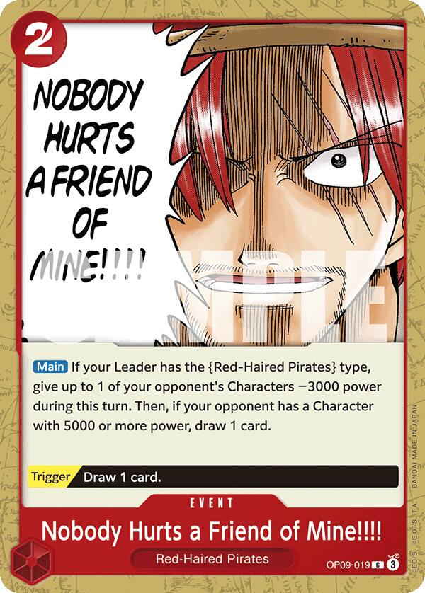 One Piece Card Game: Nobody Hurts a Friend of Mine!!!! card image