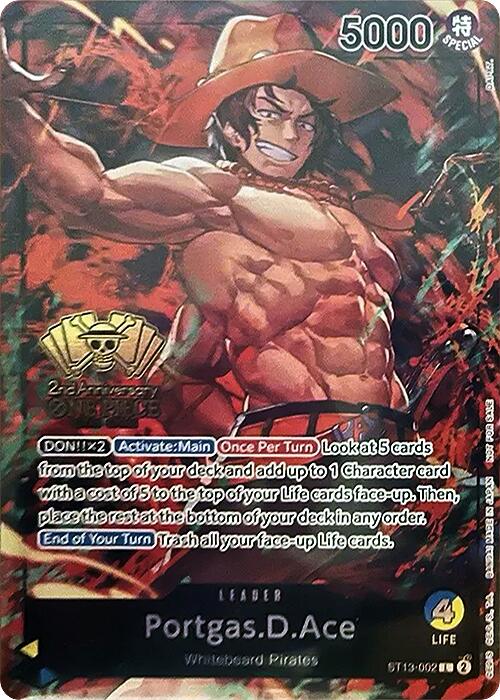 One Piece Card Game: Portgas.D.Ace (2nd Anniversary Tournament) card image